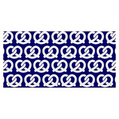 Navy Pretzel Illustrations Pattern Banner And Sign 6  X 3  by GardenOfOphir