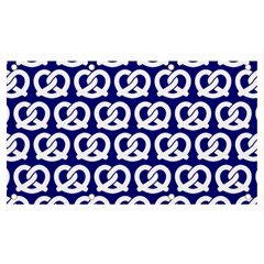 Navy Pretzel Illustrations Pattern Banner And Sign 7  X 4  by GardenOfOphir