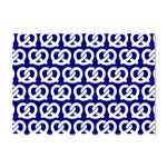 Navy Pretzel Illustrations Pattern Crystal Sticker (A4) Front