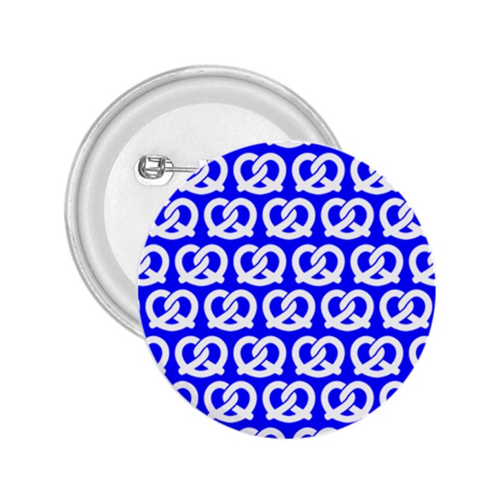 Blue Pretzel Illustrations Pattern 2.25  Buttons