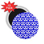 Blue Pretzel Illustrations Pattern 2.25  Magnets (10 pack)  Front