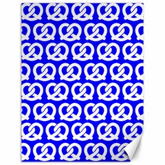 Blue Pretzel Illustrations Pattern Canvas 12  X 16  by GardenOfOphir