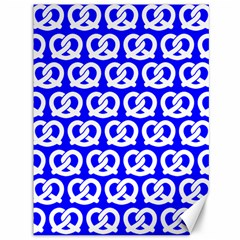 Blue Pretzel Illustrations Pattern Canvas 36  X 48  by GardenOfOphir