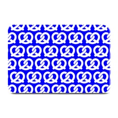 Blue Pretzel Illustrations Pattern Plate Mats by GardenOfOphir