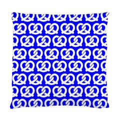 Blue Pretzel Illustrations Pattern Standard Cushion Case (one Side) by GardenOfOphir