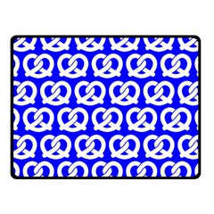 Blue Pretzel Illustrations Pattern One Side Fleece Blanket (small) by GardenOfOphir