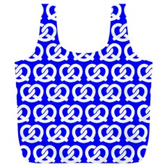 Blue Pretzel Illustrations Pattern Full Print Recycle Bag (xl) by GardenOfOphir