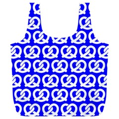 Blue Pretzel Illustrations Pattern Full Print Recycle Bag (xxl) by GardenOfOphir