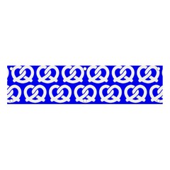 Blue Pretzel Illustrations Pattern Banner And Sign 4  X 1  by GardenOfOphir