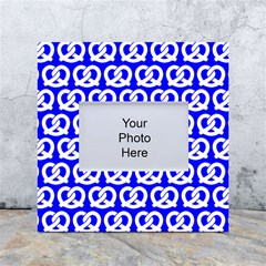 Blue Pretzel Illustrations Pattern White Box Photo Frame 4  X 6  by GardenOfOphir