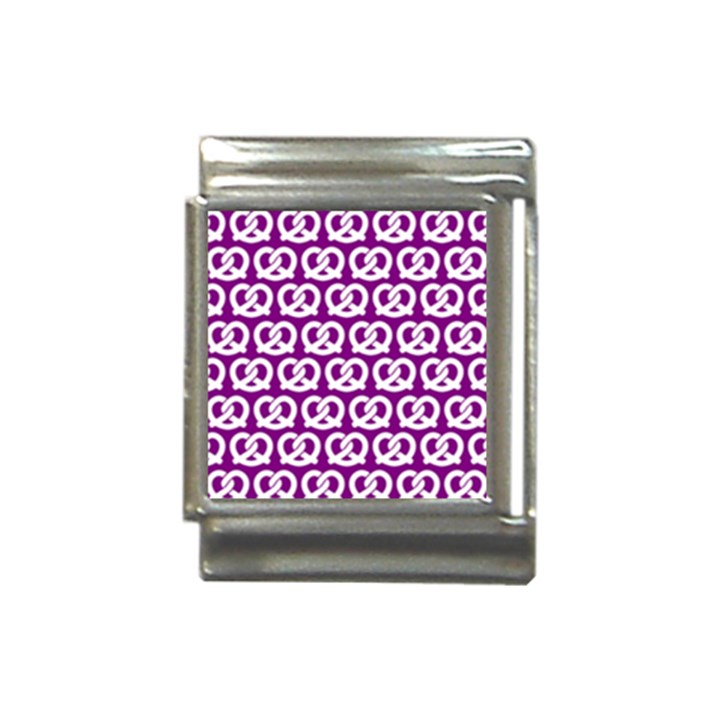 Purple Pretzel Illustrations Pattern Italian Charm (13mm)