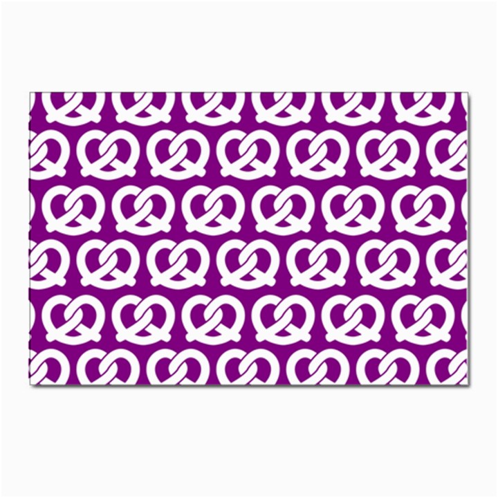 Purple Pretzel Illustrations Pattern Postcard 4 x 6  (Pkg of 10)