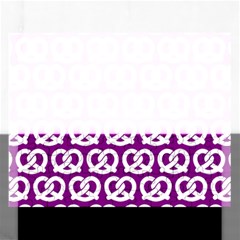 Purple Pretzel Illustrations Pattern Rectangular Jigsaw Puzzl by GardenOfOphir