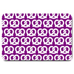 Purple Pretzel Illustrations Pattern Large Doormat by GardenOfOphir