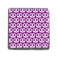 Purple Pretzel Illustrations Pattern Memory Card Reader (square 5 Slot) by GardenOfOphir