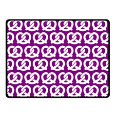 Purple Pretzel Illustrations Pattern Fleece Blanket (small) by GardenOfOphir