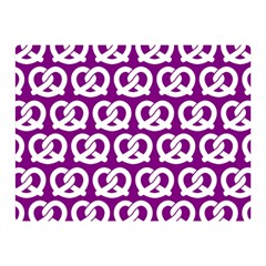 Purple Pretzel Illustrations Pattern Premium Plush Fleece Blanket (mini) by GardenOfOphir