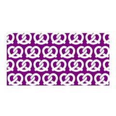 Purple Pretzel Illustrations Pattern Satin Wrap 35  X 70  by GardenOfOphir