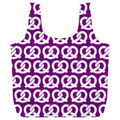 Purple Pretzel Illustrations Pattern Full Print Recycle Bag (xxl) by GardenOfOphir