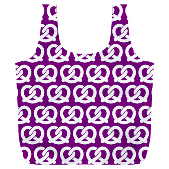 Purple Pretzel Illustrations Pattern Full Print Recycle Bag (XXXL)