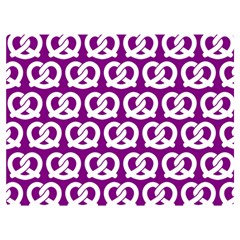 Purple Pretzel Illustrations Pattern One Side Premium Plush Fleece Blanket (extra Small) by GardenOfOphir