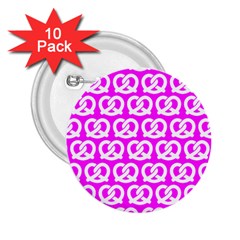 Pink Pretzel Illustrations Pattern 2 25  Buttons (10 Pack)  by GardenOfOphir