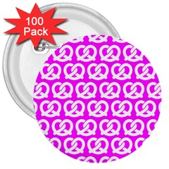 Pink Pretzel Illustrations Pattern 3  Buttons (100 Pack)  by GardenOfOphir