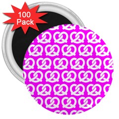 Pink Pretzel Illustrations Pattern 3  Magnets (100 Pack) by GardenOfOphir