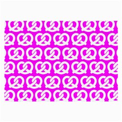 Pink Pretzel Illustrations Pattern Large Glasses Cloth (2 Sides) by GardenOfOphir