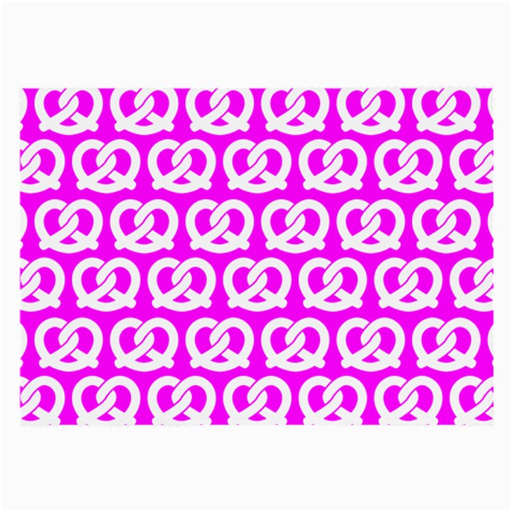 Pink Pretzel Illustrations Pattern Large Glasses Cloth (2 Sides)