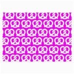 Pink Pretzel Illustrations Pattern Large Glasses Cloth (2 Sides) Back