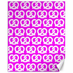 Pink Pretzel Illustrations Pattern Canvas 11  X 14  by GardenOfOphir