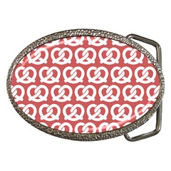 Trendy Pretzel Illustrations Pattern Belt Buckles by GardenOfOphir