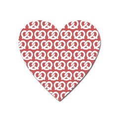 Trendy Pretzel Illustrations Pattern Heart Magnet by GardenOfOphir