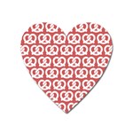 Trendy Pretzel Illustrations Pattern Heart Magnet Front