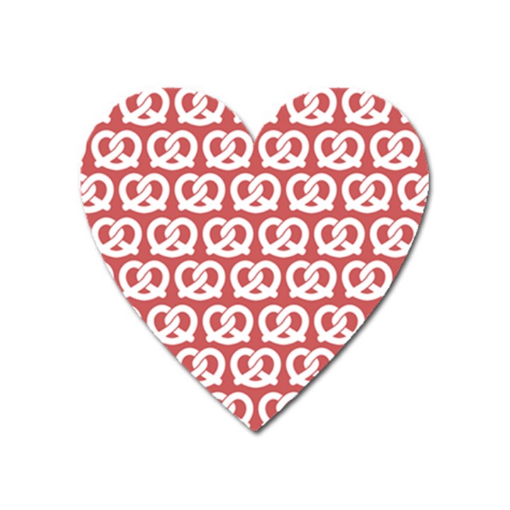 Trendy Pretzel Illustrations Pattern Heart Magnet