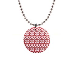 Trendy Pretzel Illustrations Pattern 1  Button Necklace