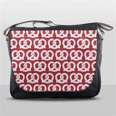 Trendy Pretzel Illustrations Pattern Messenger Bag by GardenOfOphir