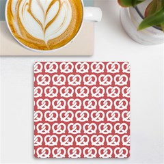 Trendy Pretzel Illustrations Pattern Uv Print Square Tile Coaster  by GardenOfOphir