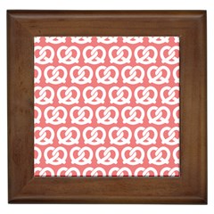 Chic Pretzel Illustrations Pattern Framed Tile by GardenOfOphir