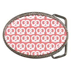 Chic Pretzel Illustrations Pattern Belt Buckles by GardenOfOphir