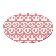 Chic Pretzel Illustrations Pattern Oval Magnet by GardenOfOphir