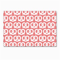 Chic Pretzel Illustrations Pattern Postcard 4 x 6  (pkg Of 10) by GardenOfOphir