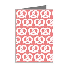 Chic Pretzel Illustrations Pattern Mini Greeting Card by GardenOfOphir