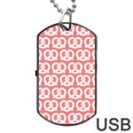 Chic Pretzel Illustrations Pattern Dog Tag USB Flash (One Side) Front