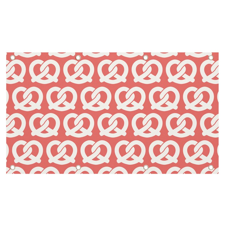 Chic Pretzel Illustrations Pattern Banner and Sign 7  x 4 