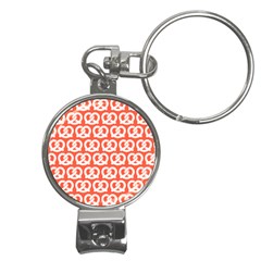 Coral Pretzel Illustrations Pattern Nail Clippers Key Chain by GardenOfOphir