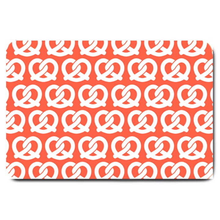 Coral Pretzel Illustrations Pattern Large Doormat