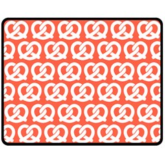 Coral Pretzel Illustrations Pattern One Side Fleece Blanket (medium) by GardenOfOphir