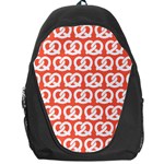 Coral Pretzel Illustrations Pattern Backpack Bag Front